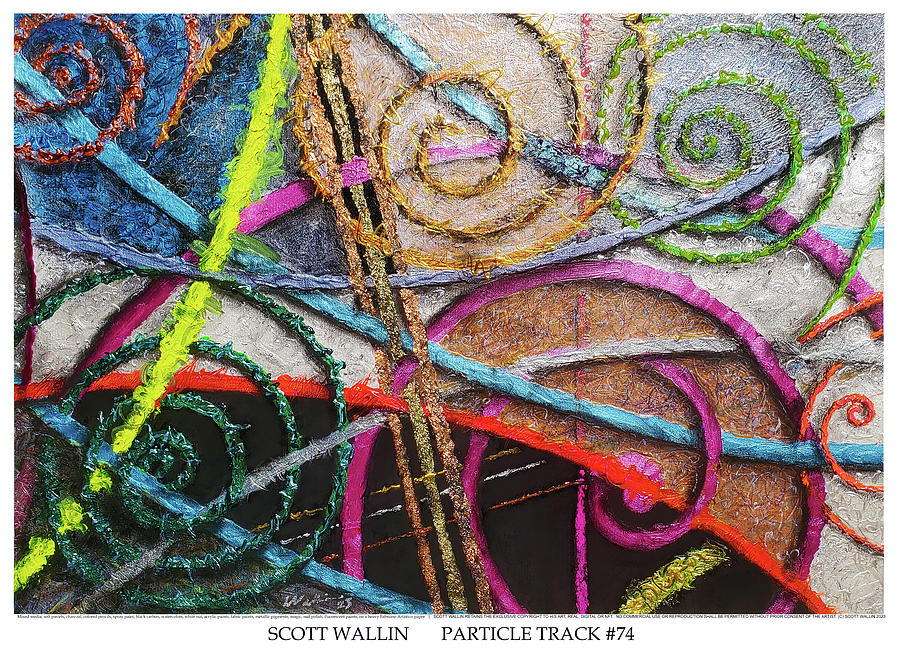 Particle Track Seventy-four Painting by Scott Wallin Particle Track Seventy-four Painting by Scott Wallin