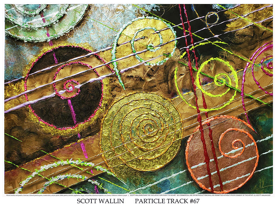 Energetic Painting - Particle Track Sixty-seven by Scott Wallin