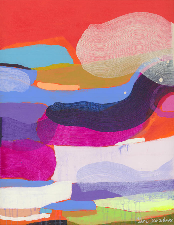 Abstract Painting - Party Boat by Claire Desjardins