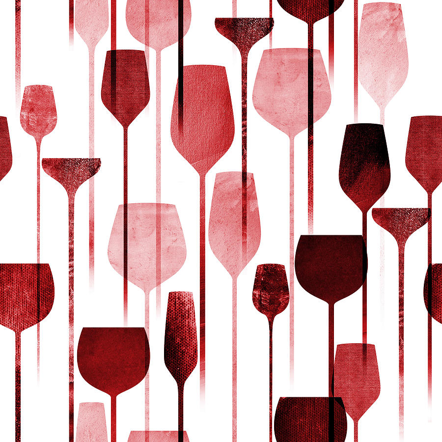 Party Drinks Seamless Pattern Drawing
