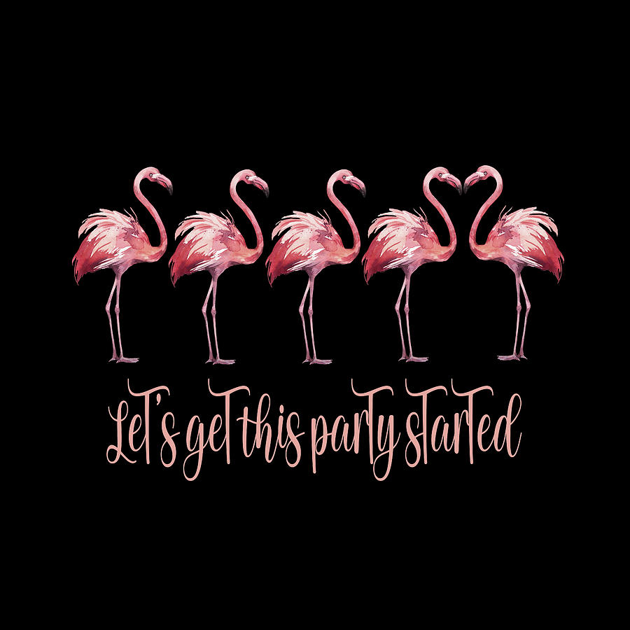 Party Flamingos Digital Art by HH Photography of Florida