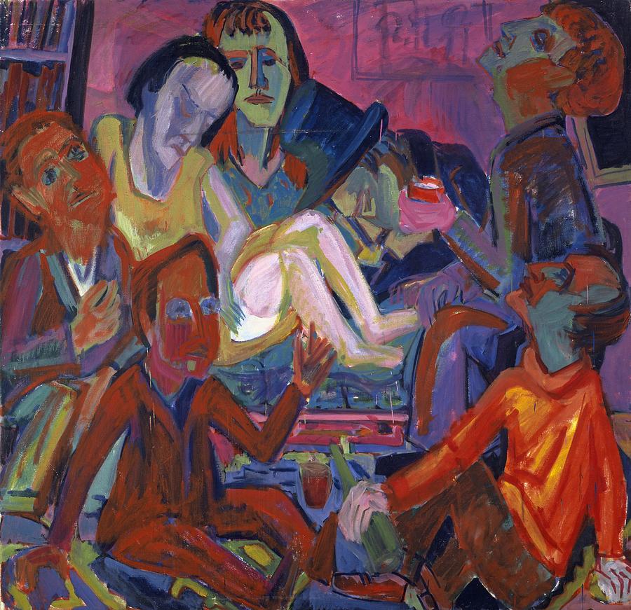 Party in the Studio 1925 Hermann Scherer German, 1893 - 1927 Painting ...