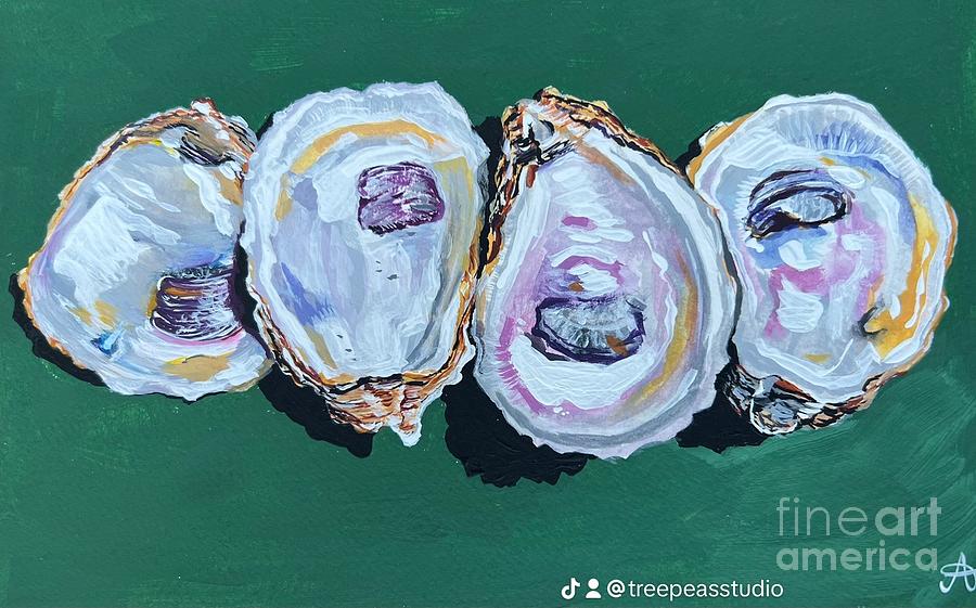 Party of Four Painting by Angela Armano