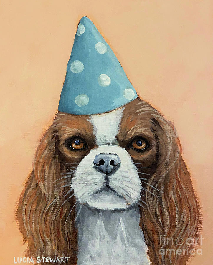 Not a party dog Painting by Lucia Stewart