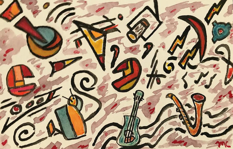 Music Painting - Party time by Mike Coyne