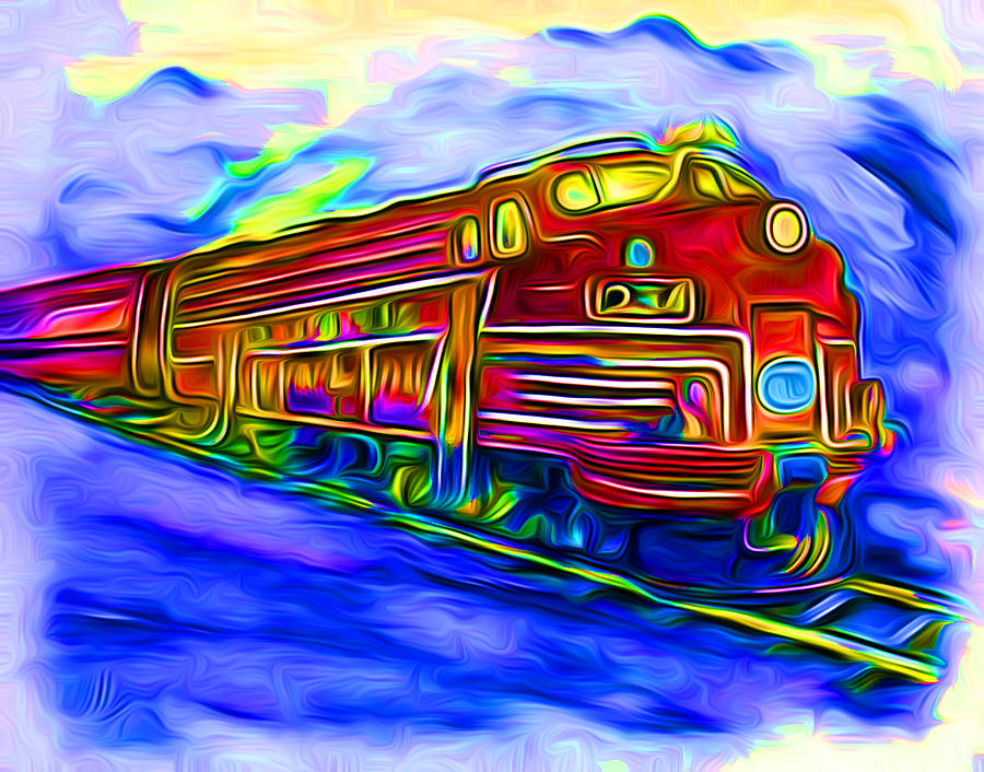 Party Train Digital Art by Ronald Mills