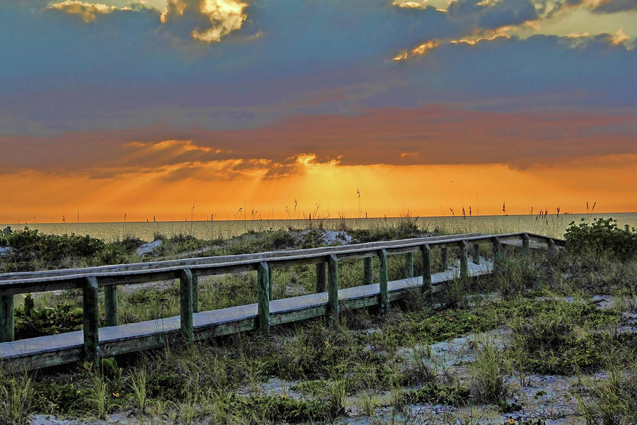 Pass-A-Grille Beach Boardwalk Photograph by HH Photography of Florida