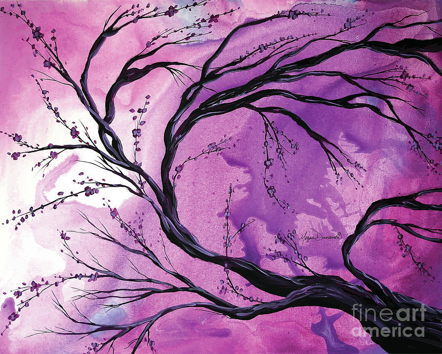 Passage through Time Beautiful Purple Tree Blossoms by Megan Duncanson MADART Painting by Megan Aroon