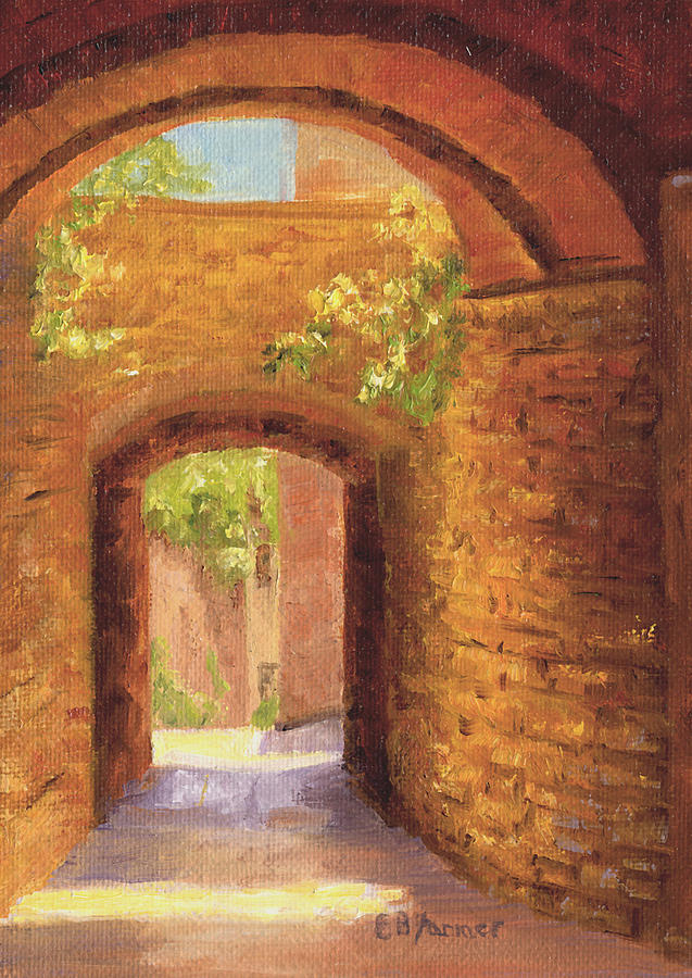Italy Painting - Passages, San Gimignano, Tuscany, Italy by Elaine Farmer