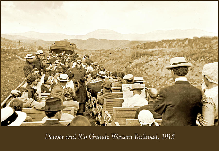 Passengers, Observation Car, Denver and Rio Grande Western Railr Photograph by A Macarthur Gurmankin