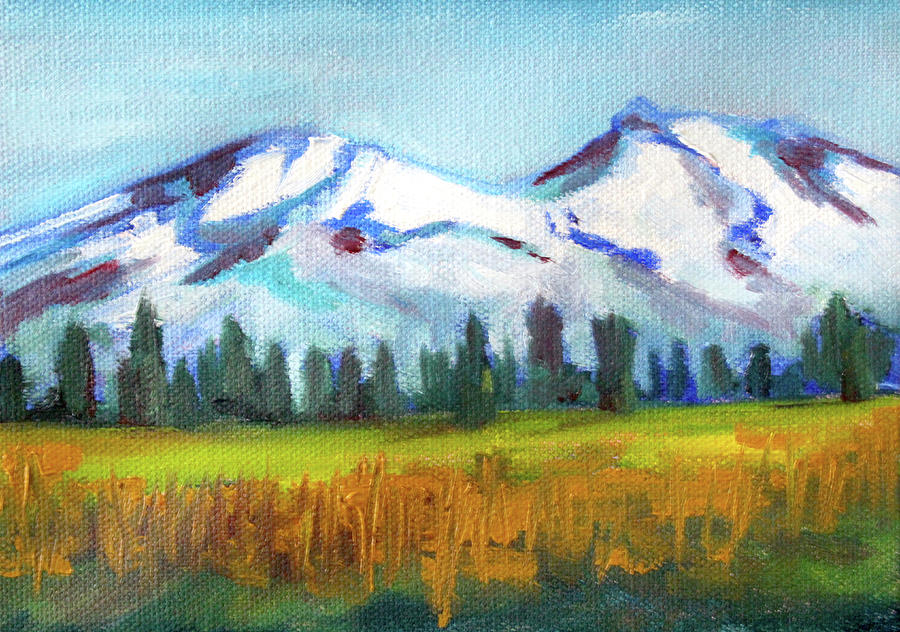 Passing Shasta Painting by Nancy Merkle