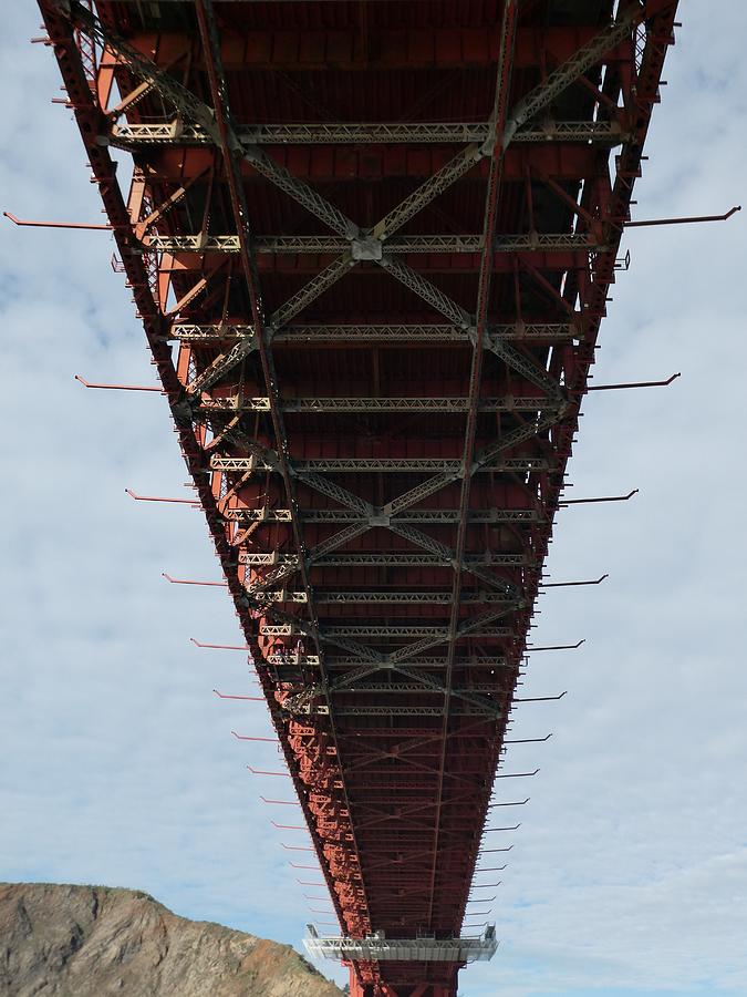 Architecture Photograph - Passing Underneath The Golden Gate Bridge by Ocean View Photography