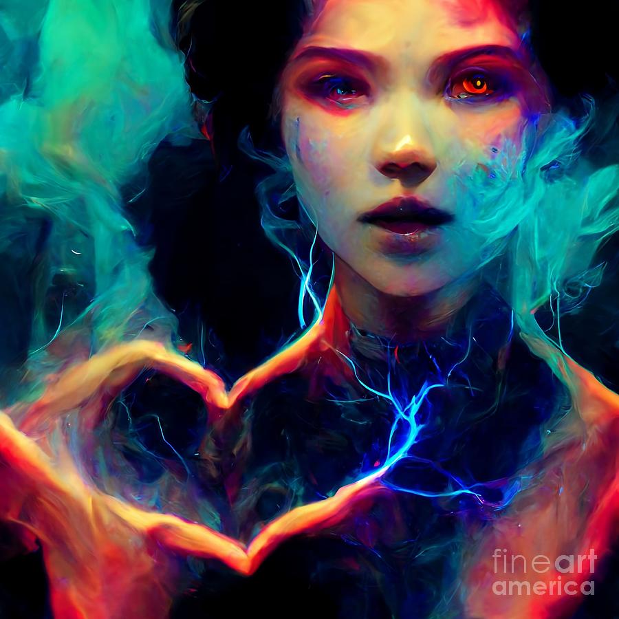 Passion And Energy Concept With The Face Of Beauty Digital Art By Christopher Harnwell Fine