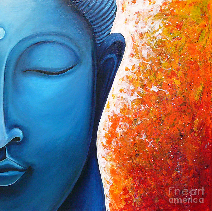 Passion Buddha Right View Painting by Gayle Utter