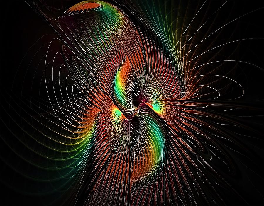 Abstract Digital Art - Passion by Julie Grace