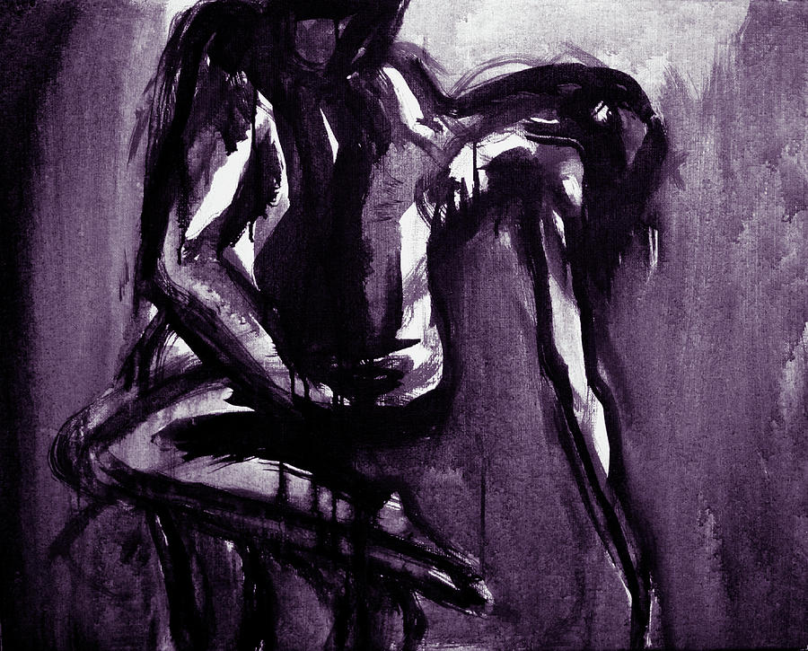 Passion Tango Purple Painting by Jarko Aka Lui Grande