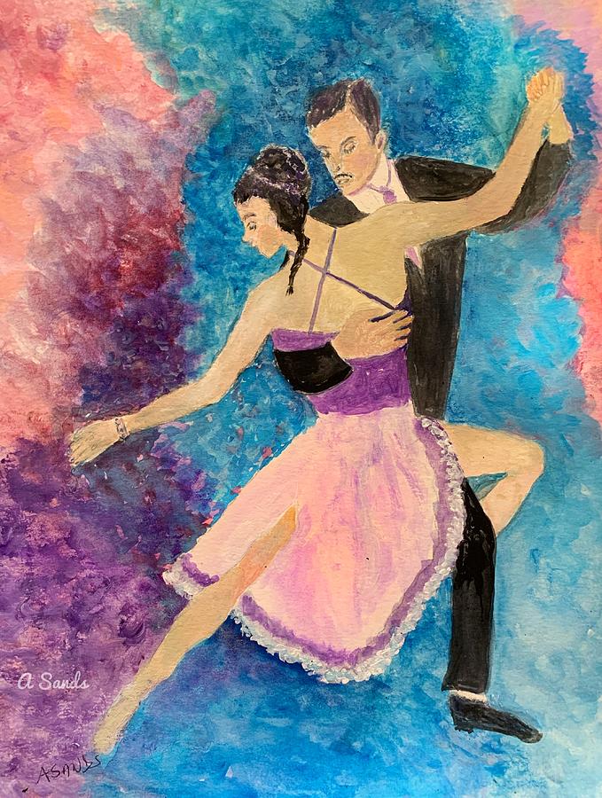 Passionate Tango Painting by Anne Sands