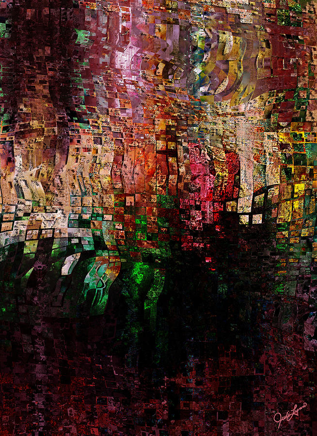 Abstract Mixed Media - Passionate by Judi Lynn