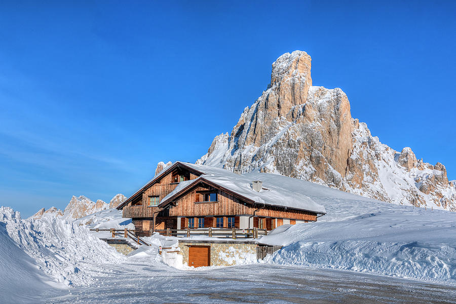 Passo di Giau in winter - Italy Photograph by Joana Kruse
