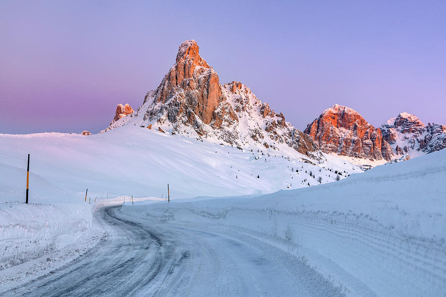Passo di Giau on a winter morning- Italy Photograph by Joana Kruse