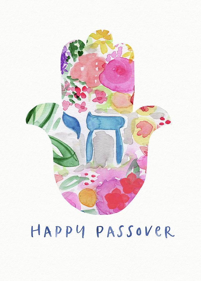 Passover Hamsa- Art by Linda Woods Mixed Media by Linda Woods