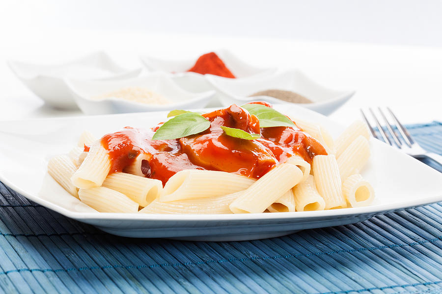 Pasta with tomato sauce Photograph by Fotek