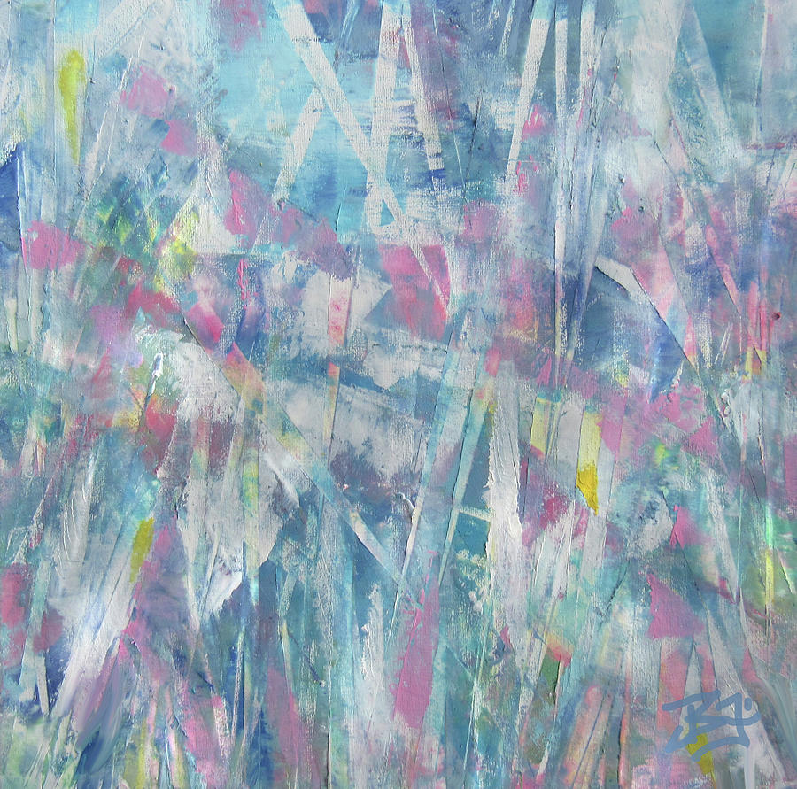 Pastel Abstract 516-20 Painting by Jean Batzell Fitzgerald