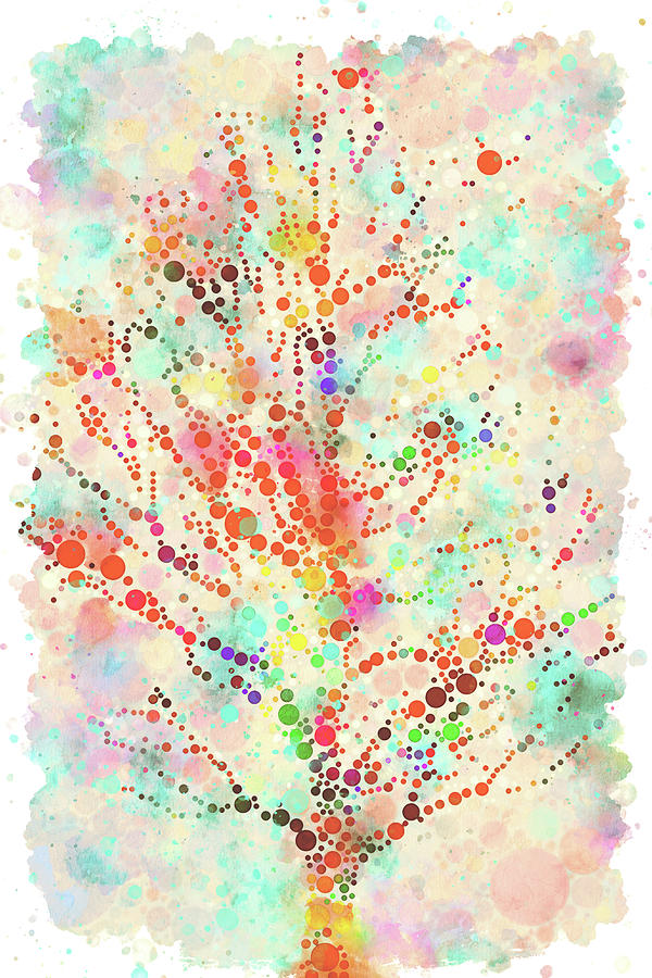 Pastel Abstract Tree of Life Digital Art by Peggy Collins