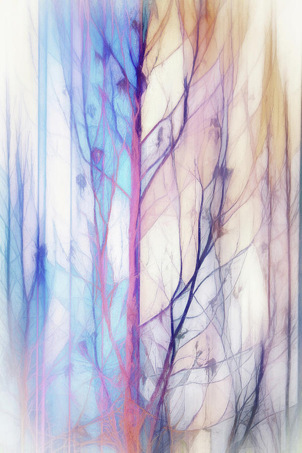 Pastel Abstract Tree Digital Art by Terry Davis