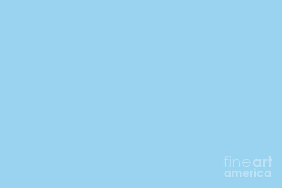 Pastel Blue Solid Color Pairs Light Azure DE5842 - 2024 Trending Shade Hue Digital Art by Simply Solids