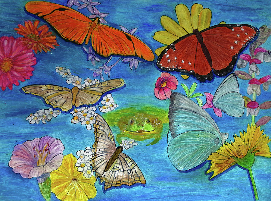 Butterfly Mixed Media - Pastel Butterfly Dance  by Linda McMillen