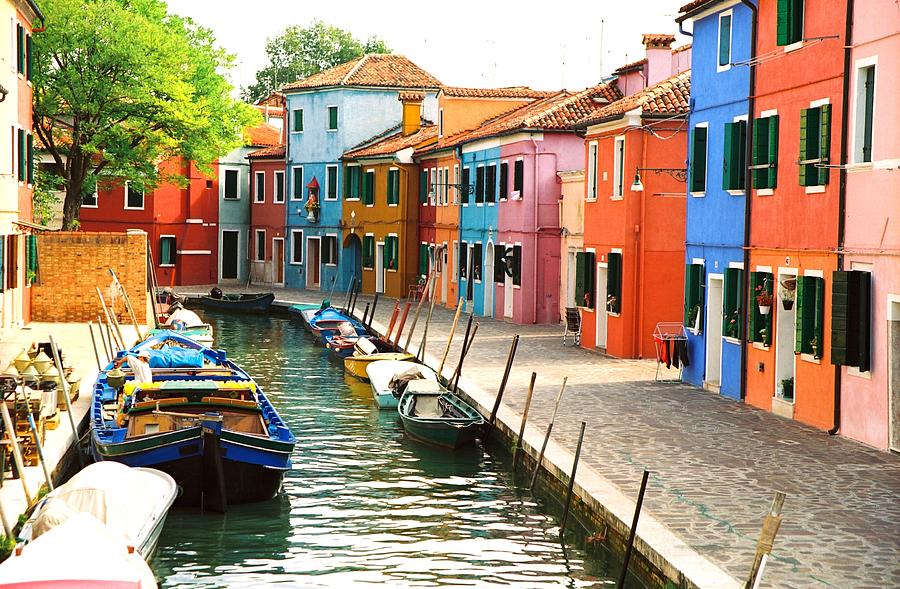 Burano Canal Photograph by Claude Taylor