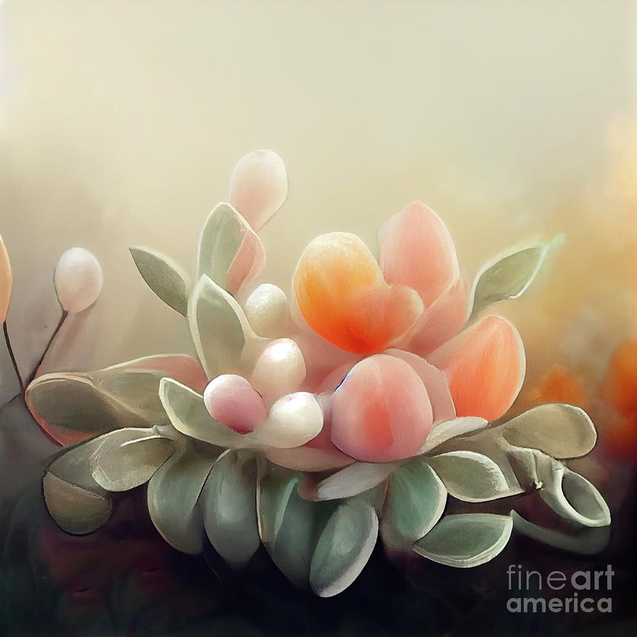 Pastel Floral 0930d Digital Art by Howard Roberts