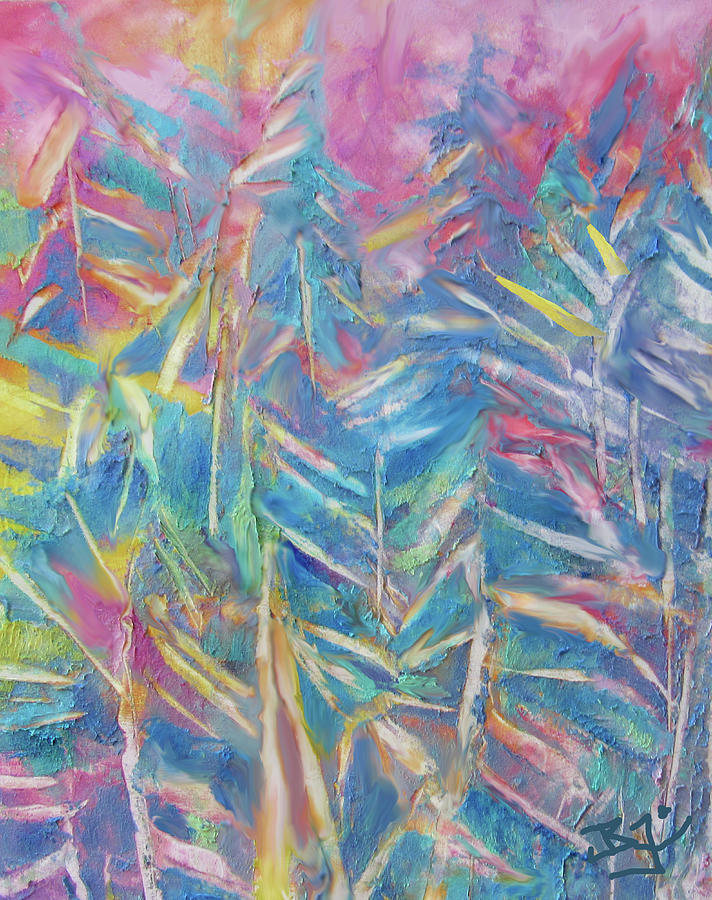 Pastel Forest 4-20-20 Painting by Jean Batzell Fitzgerald