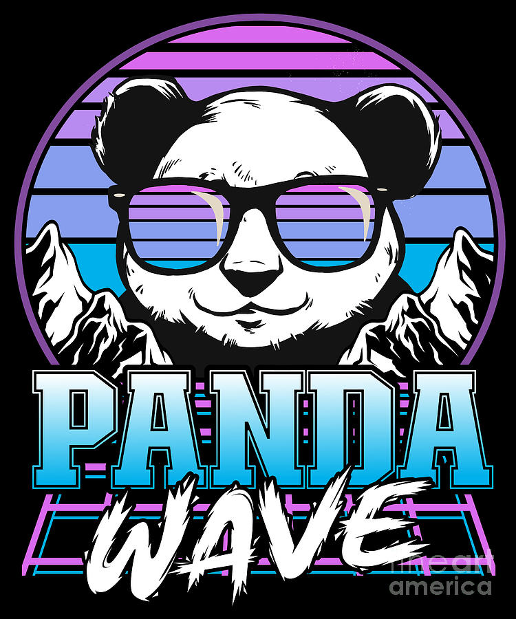 Pastel Goth Japanese Kawaii Retrowave Panda Bear Digital Art by Lisa  Stronzi - Pixels