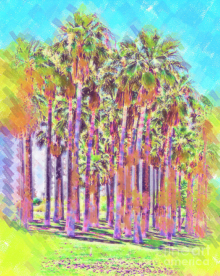 Pastel Palm Grove Digital Art by Kirt Tisdale