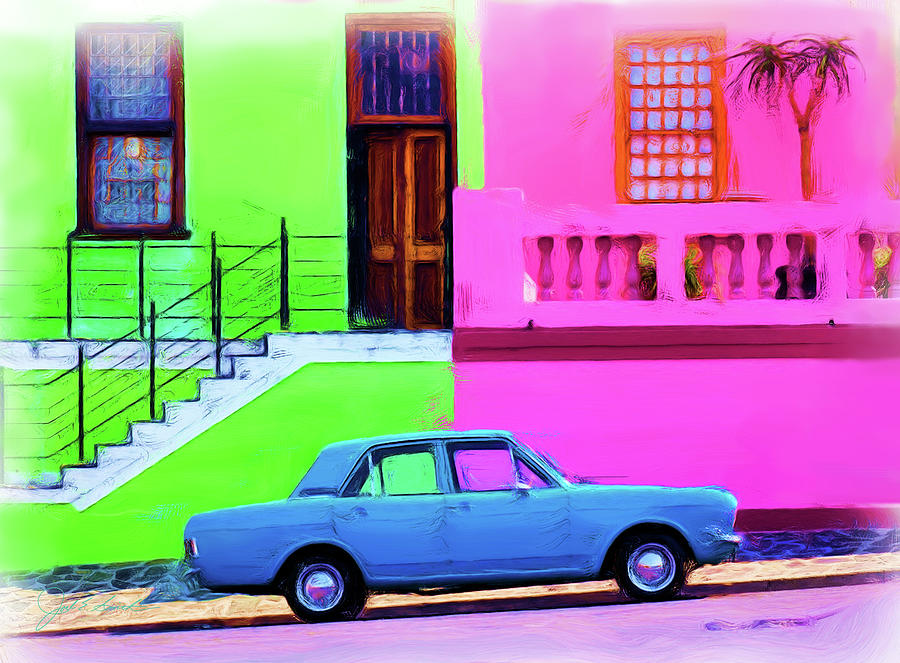 Pastel Parking Painting by Joel Smith
