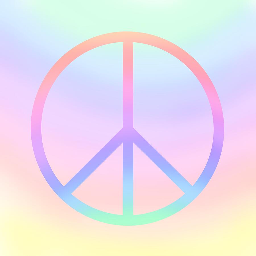 Pastel Peace Sign Digital Art by Pamela Williams