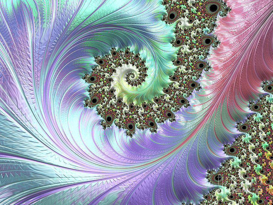 Pastel Spiral Wave Digital Art by Elisabeth Lucas - Fine Art America