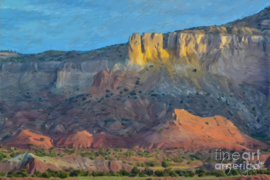 Pastel Study Of The Triassic Stratigraphy Of Ghost Ranch - Rio Chama Valley Abiquiu New Mexico Pastel