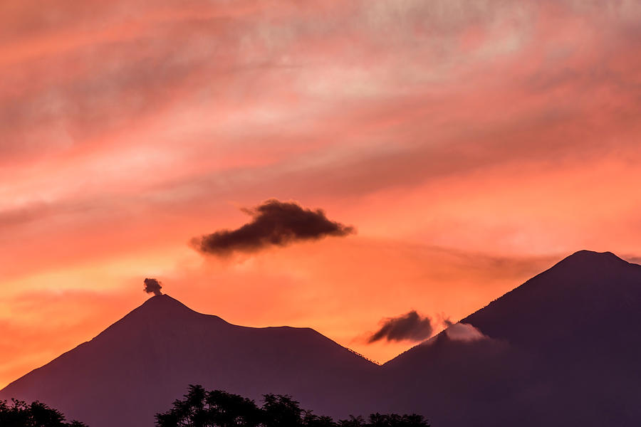 Antigua Photograph - Pastel Sunset Eruption by Lucy Brown