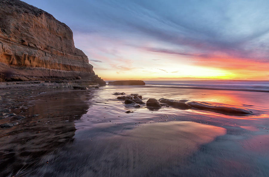 Pastel Sunset off Torry Pines Photograph by Cliff Wassmann