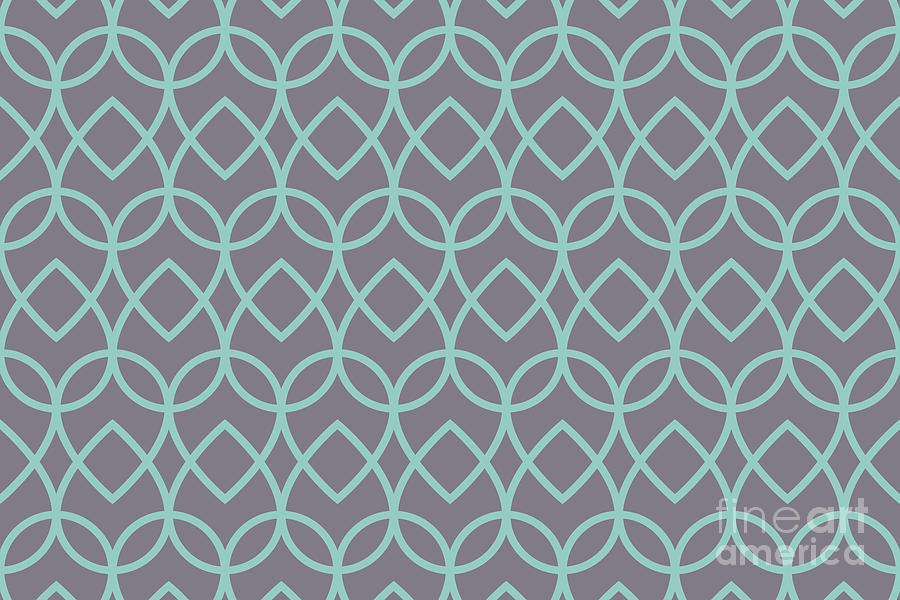 Pastel Teal And Purple Teardrop Line Pattern Petite Patterns 