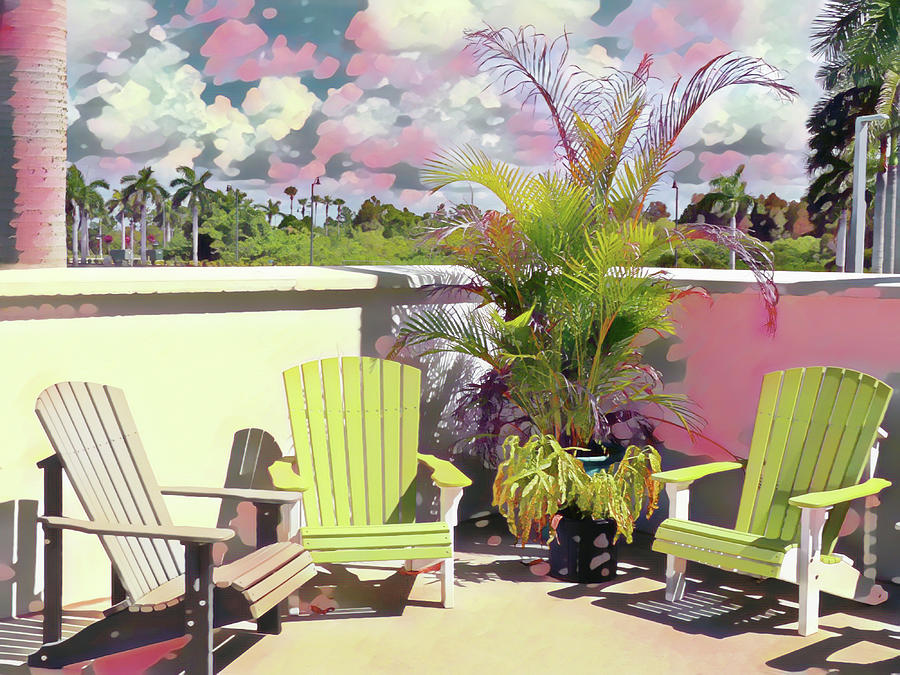 Pastel Tropical Skies Mixed Media by Sharon Williams Eng