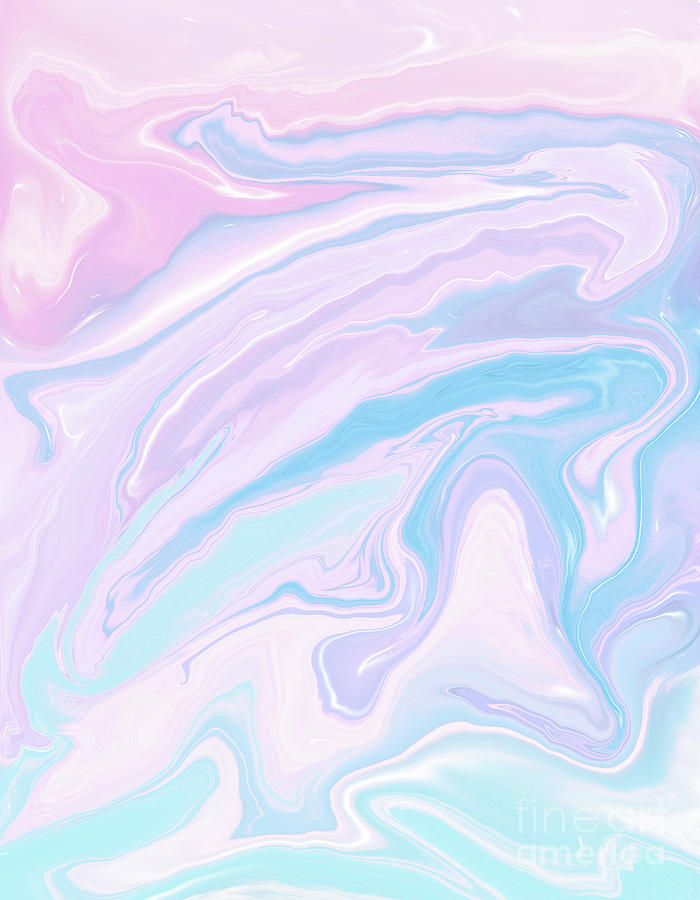 Pattern Mixed Media - Pastel Unicorn Marble Dream #1 #pastel #decor #art by Anitas and Bellas Art