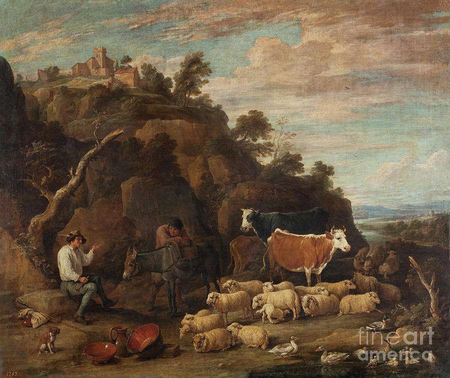 Pastoral Conversation by David Teniers the Younger Pastoral Conversation by David Teniers the Younger