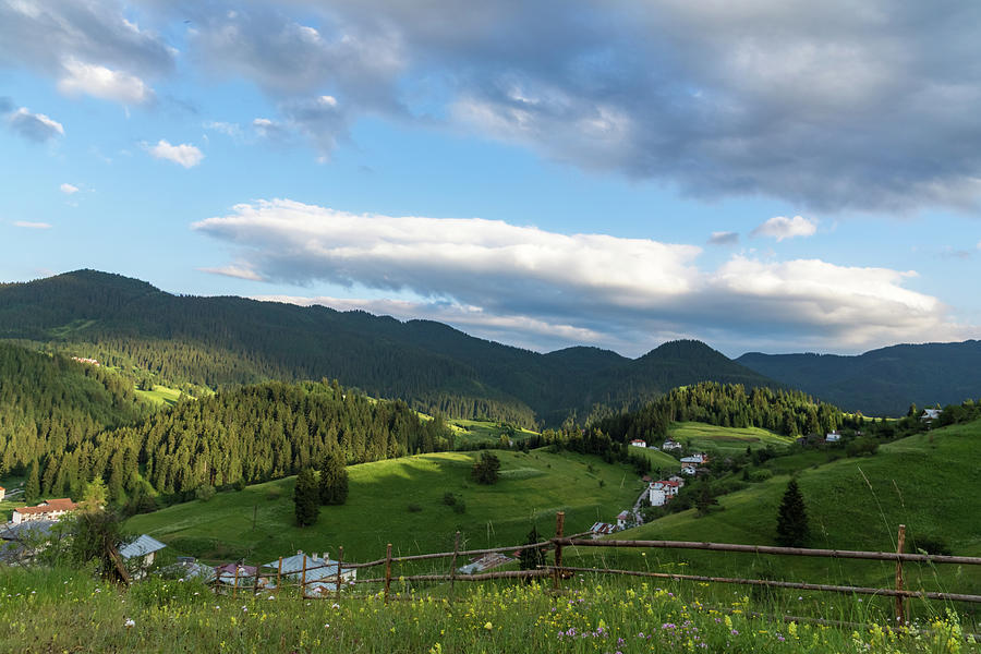 Pastoral Country Mood - Splendid Landscape at Stiokite Village in the Rhodope Mountains Photograph by Georgia Mizuleva