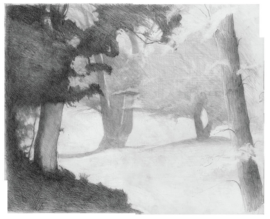 Pastoral Drawing by Joel Keener Pastoral Drawing by Joel Keener