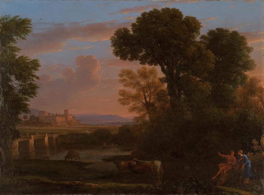 Pastoral Landscape Drawing by Claude Lorrain French Fine Art America
