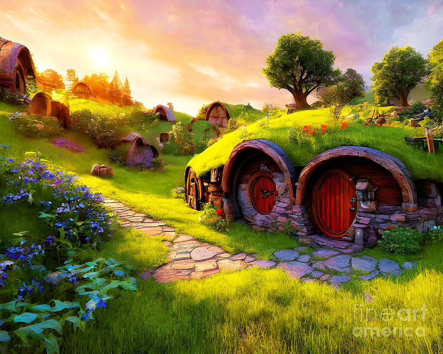 Pastoral Life At The Hobbits Shire 20230322i Mixed Media by Wingsdomain Art and Photography